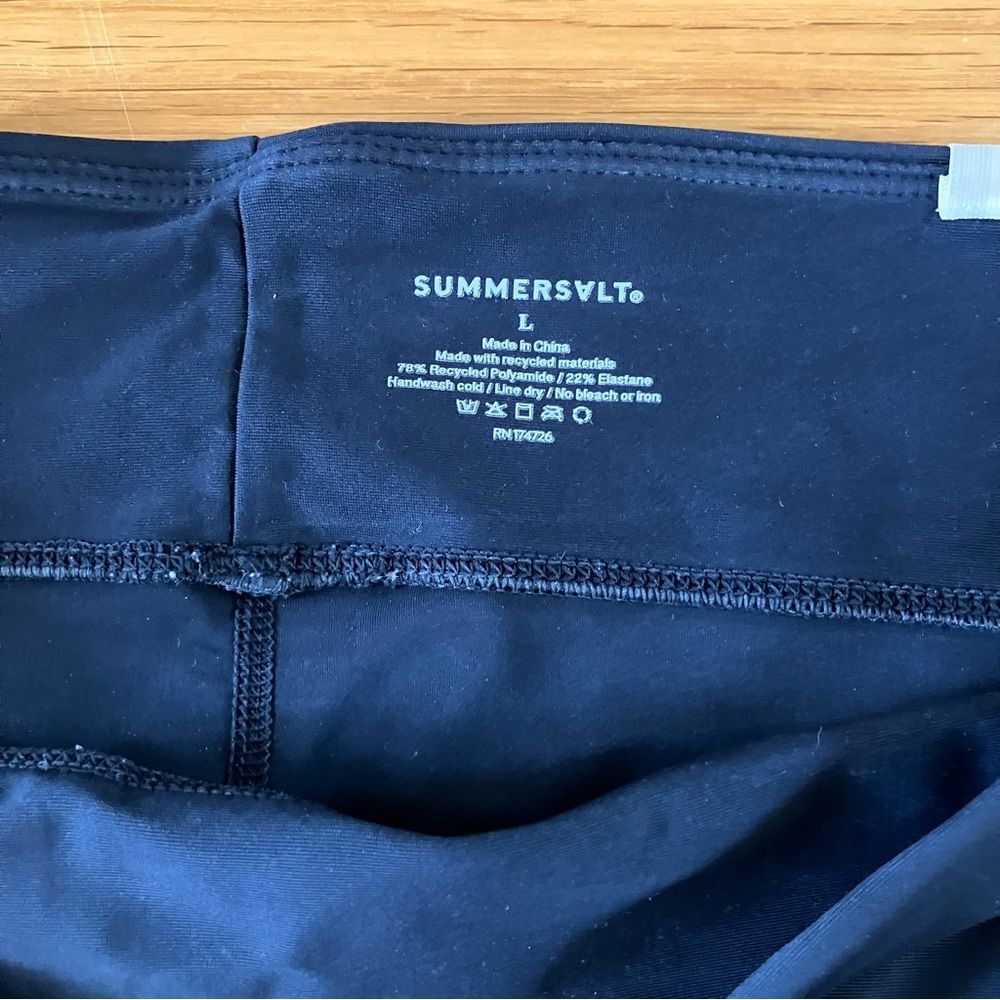Summersalt Blue Black Sun Shield Swim Tunic & Leggings Bathing Suit Large - Picture 9 of 13